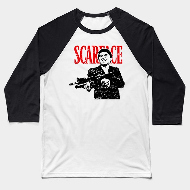 Tony Montana - Scarface Baseball T-Shirt by kolovose